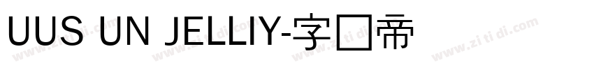 UUS UN JELLIY字体转换